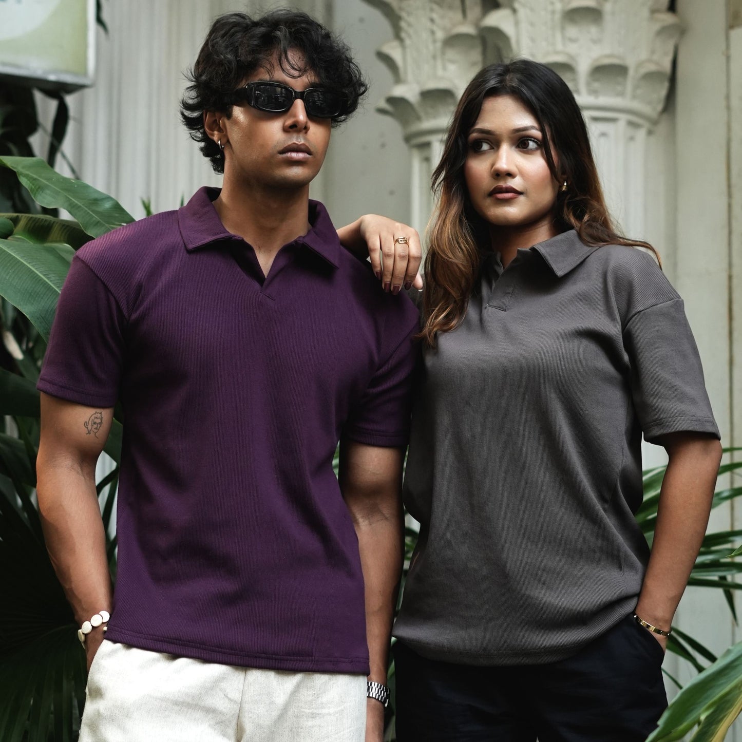 Ribbed Premium Polo | Graphite Gray