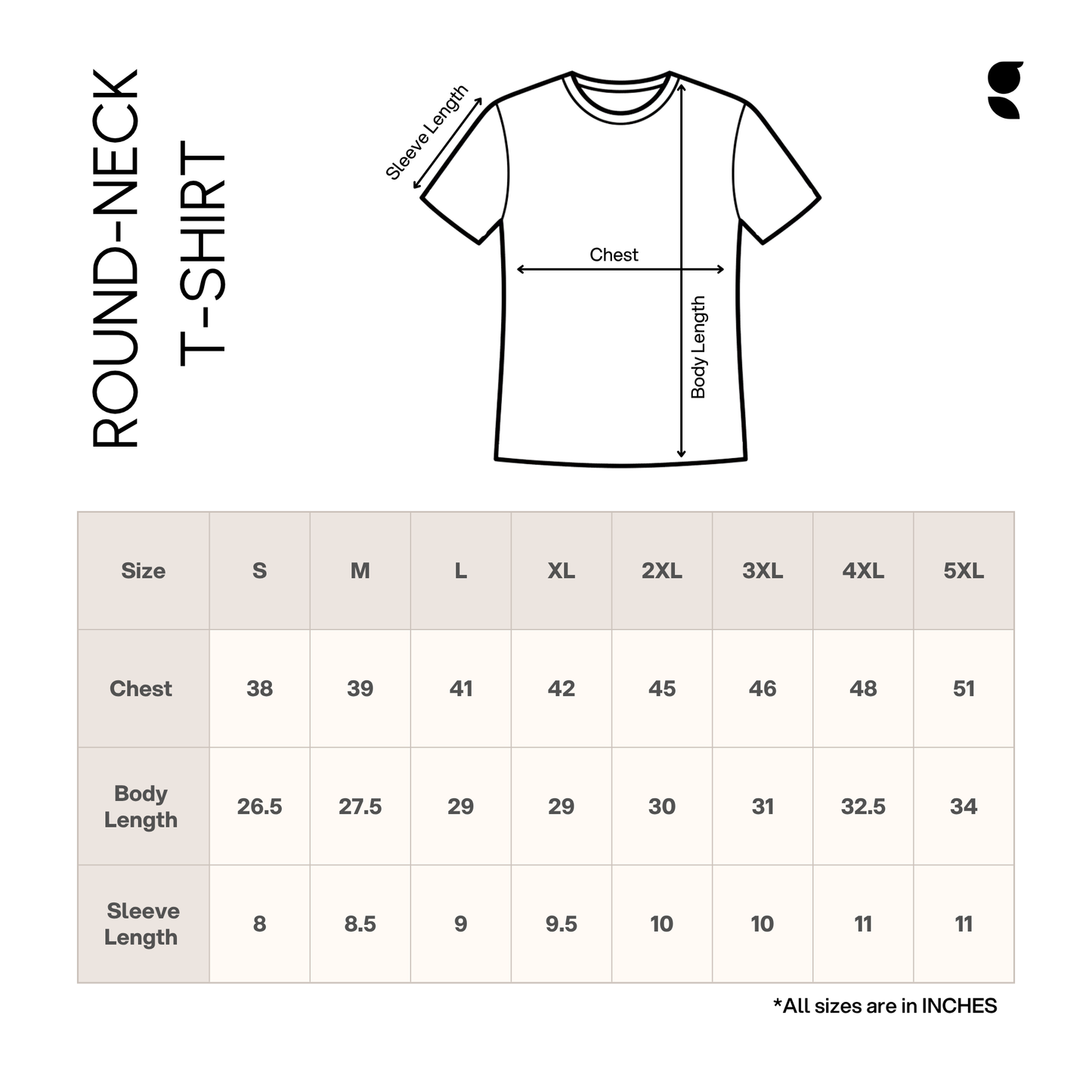 Round Neck Half Sleeve White