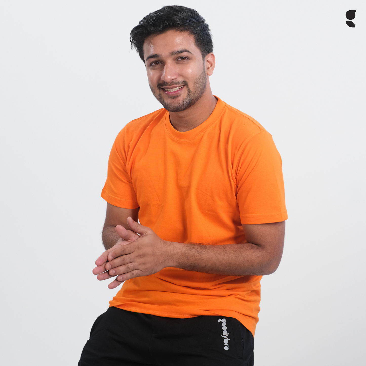 Round Neck Half Sleeve | Orange