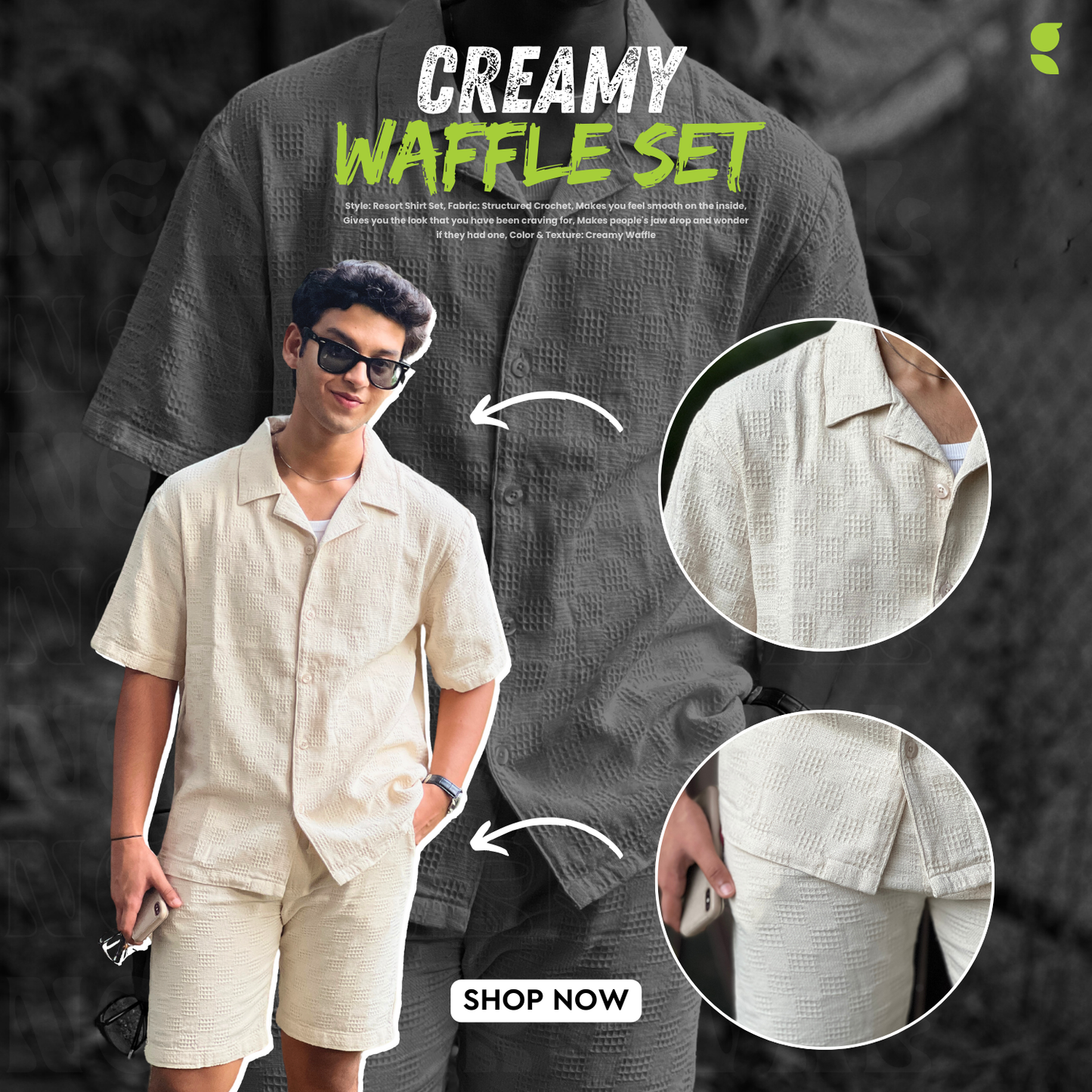 Creamy Waffle Set