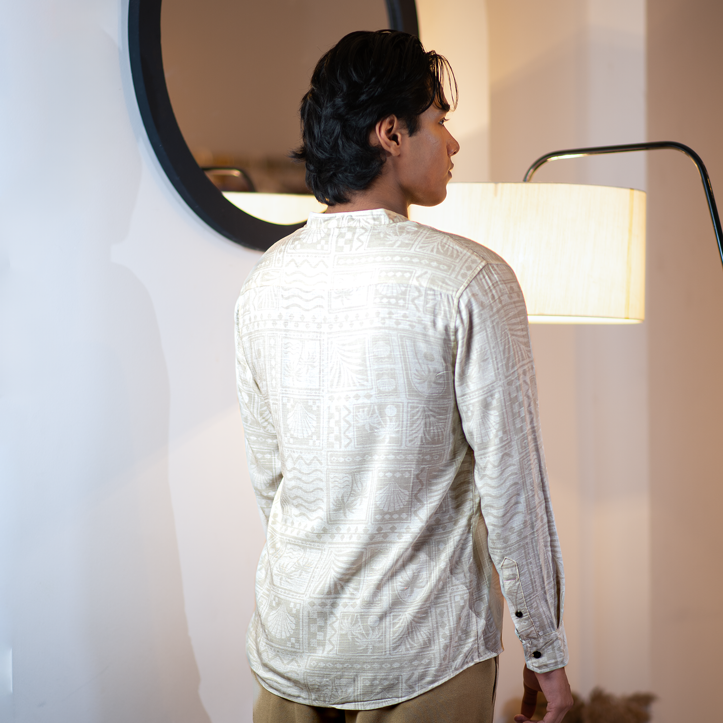 Henley Katua Printed Desert Sands