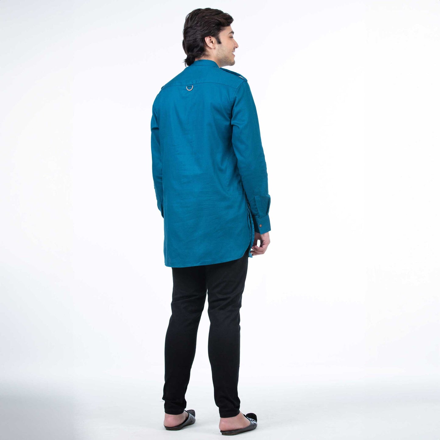 Short Kabli Kurta | Peacock