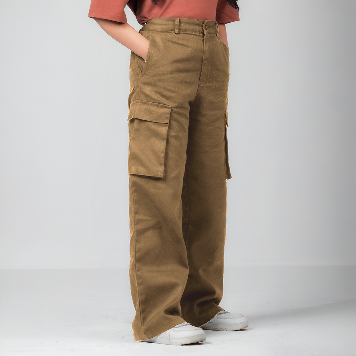 Wide Legged Cargo Pant | Brown | Unisex