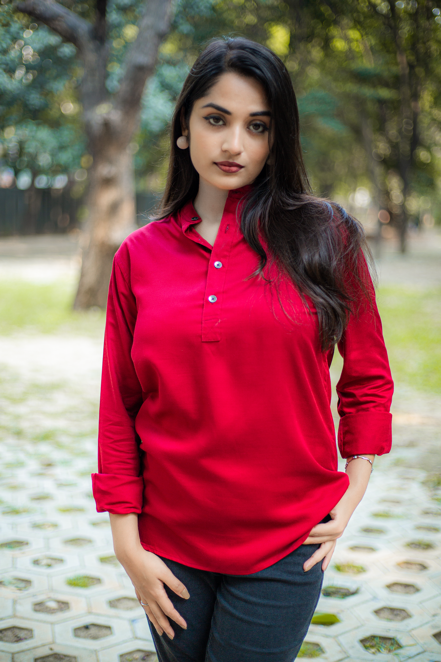 Henley Katua | Crimson Red