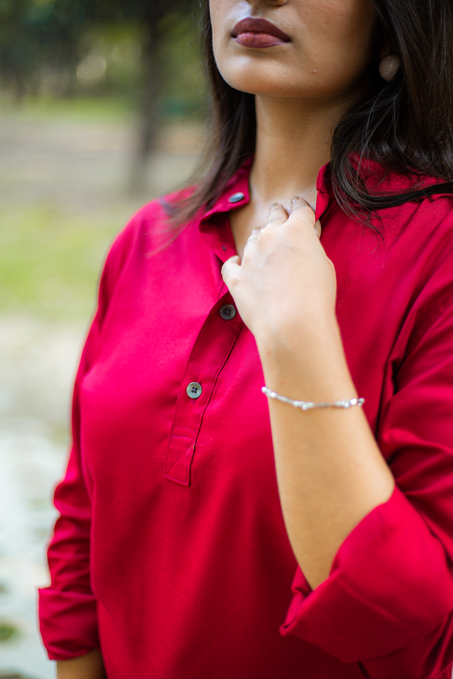 Henley Katua | Crimson Red