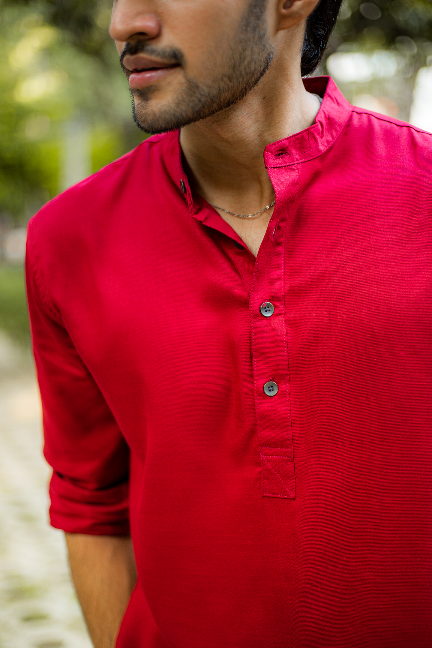 Henley Katua | Crimson Red