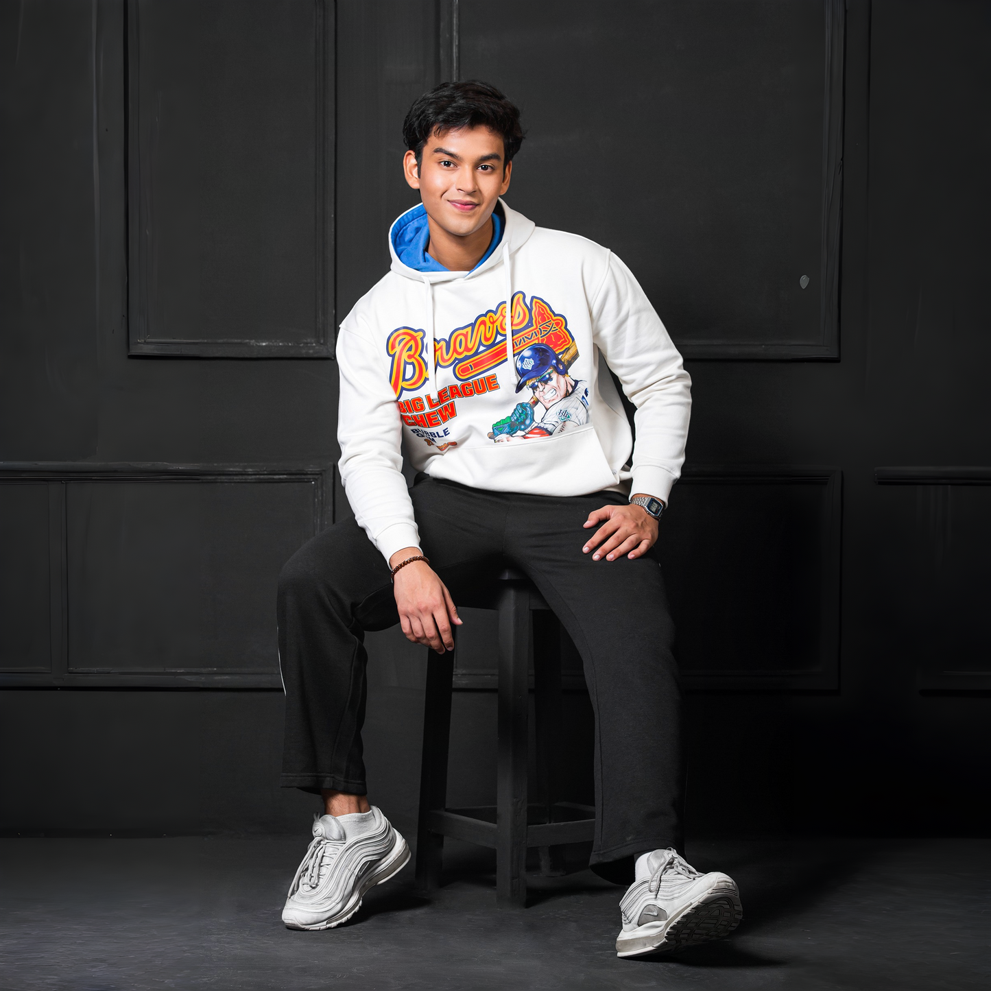 Graphic Detailed Hoodie | Cream