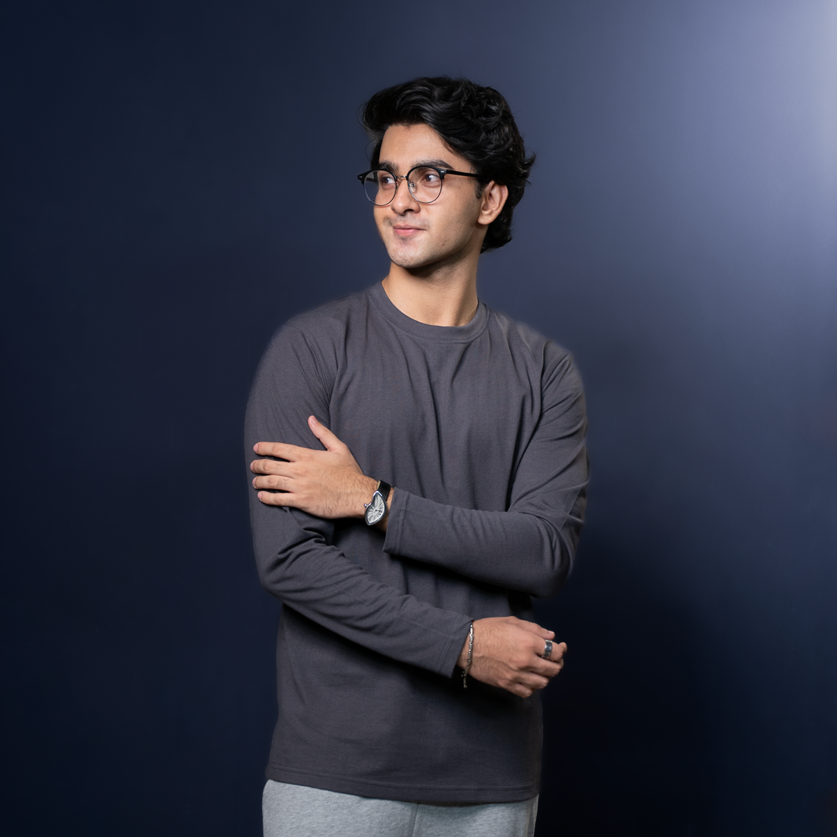 Round Neck Full Sleeve | Dark Charcoal