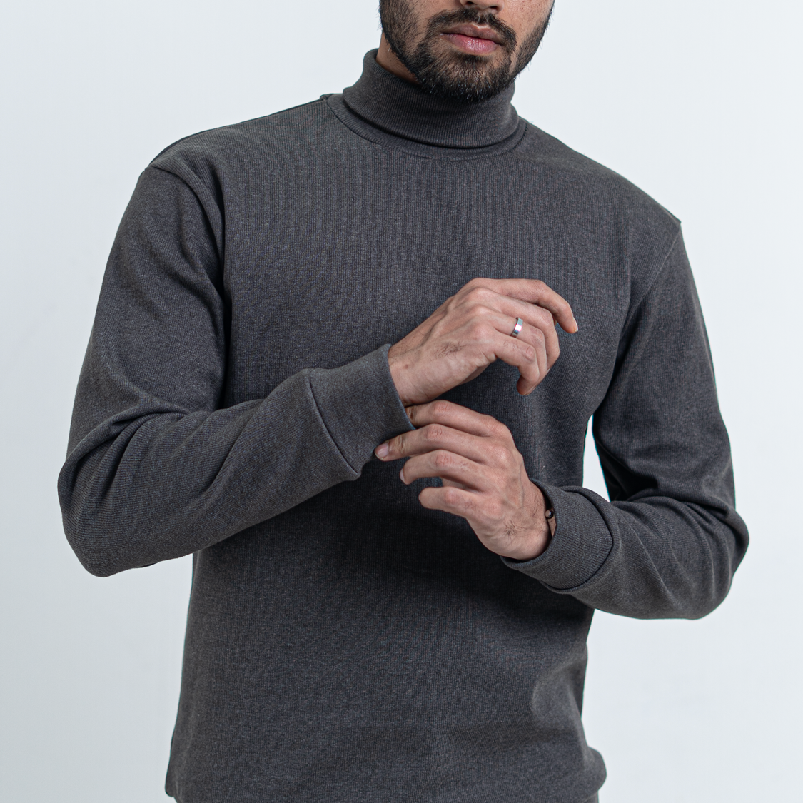 Turtle Neck Charcoal Grey