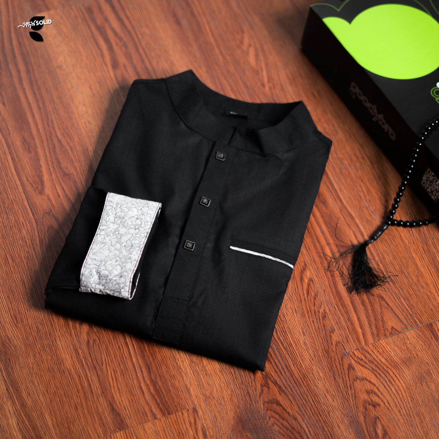 Panjabi | Marble Mist Black