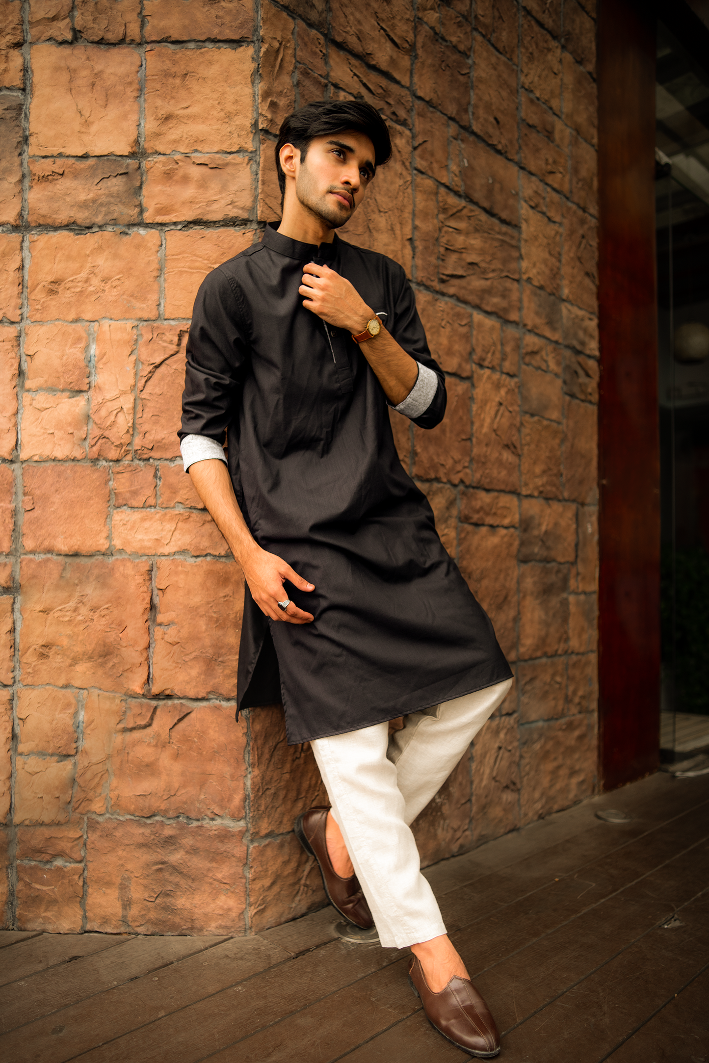 Panjabi | Marble Mist Black