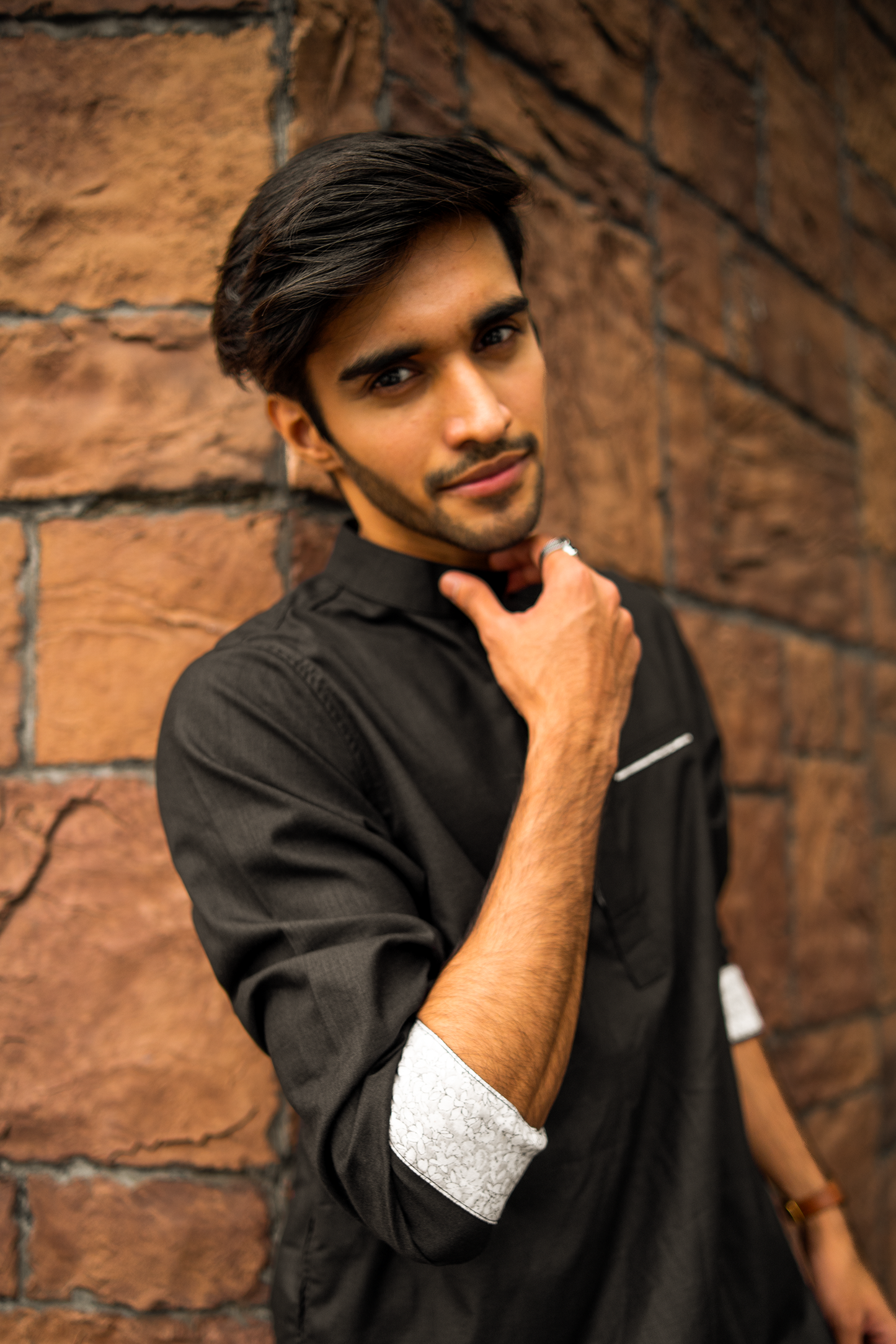 Panjabi | Marble Mist Black