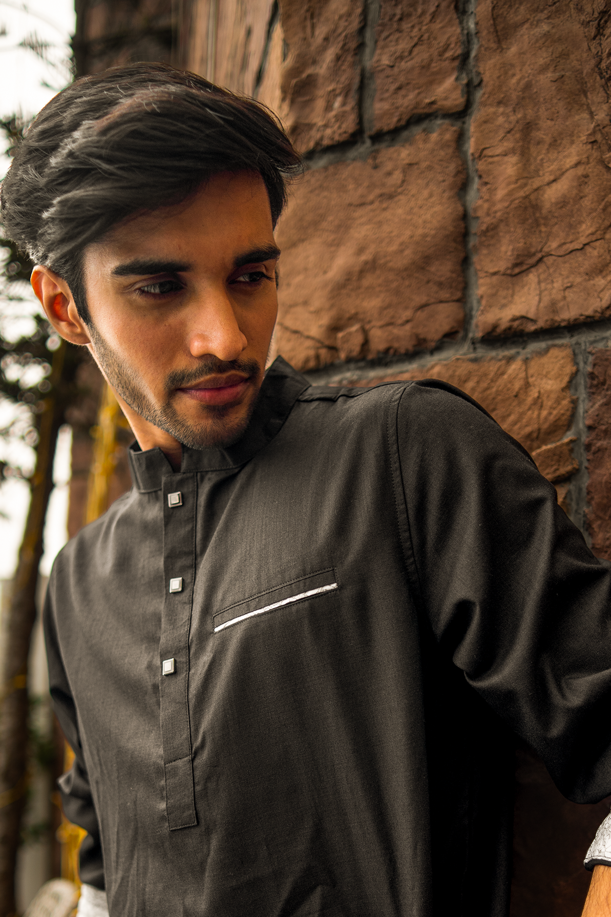 Panjabi | Marble Mist Black