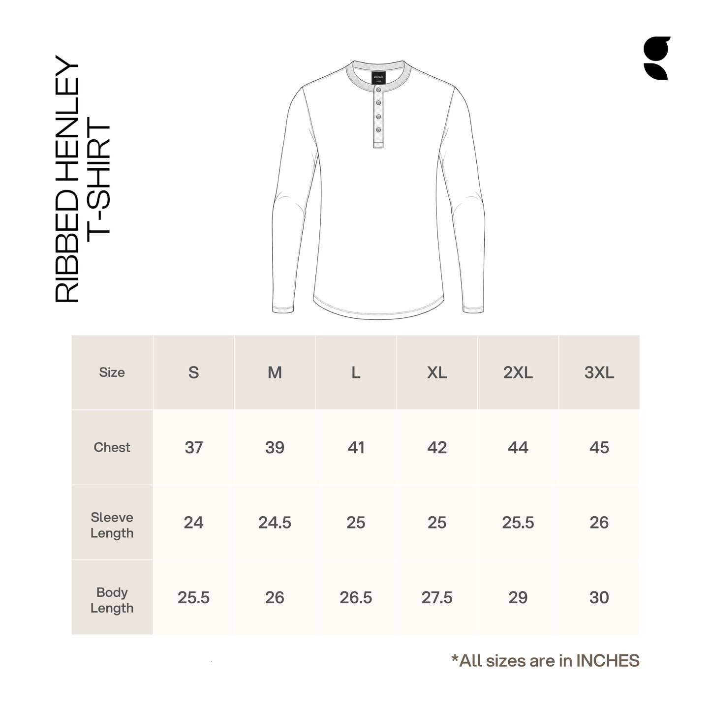 Classic Henley T-Shirt | Black