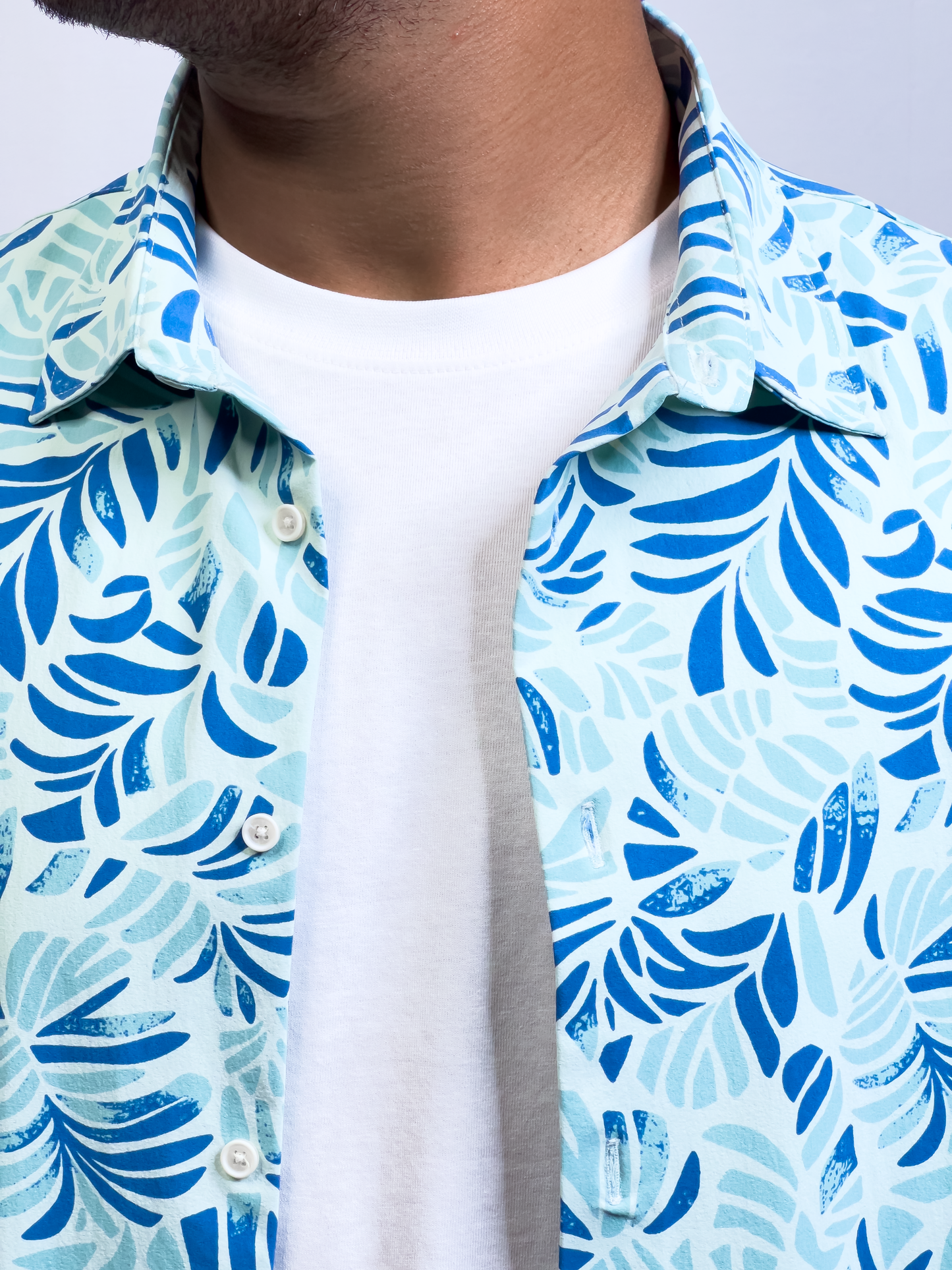 Half Sleeve Casual Shirt | Blue Mojito