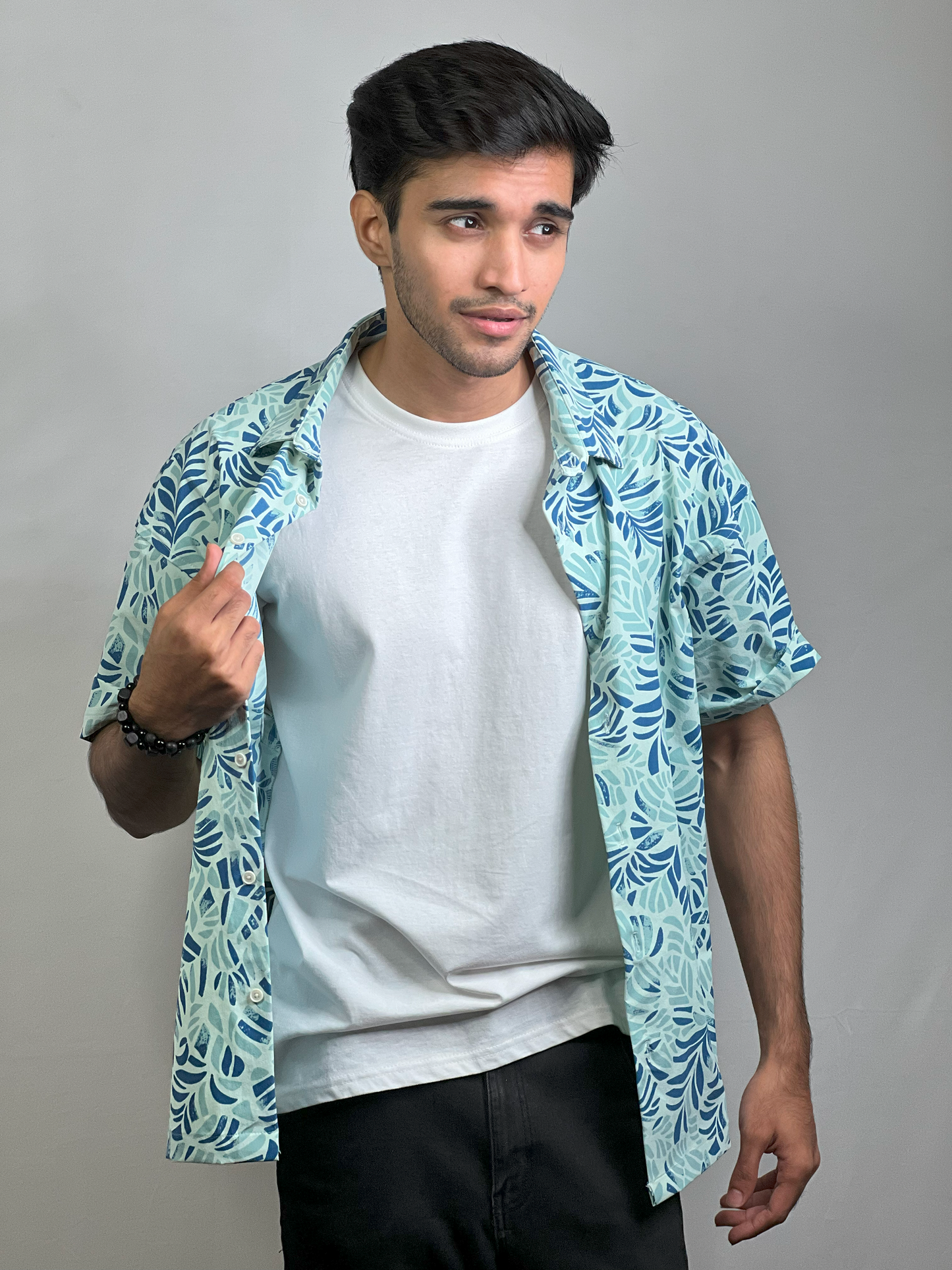 Half Sleeve Casual Shirt | Blue Mojito