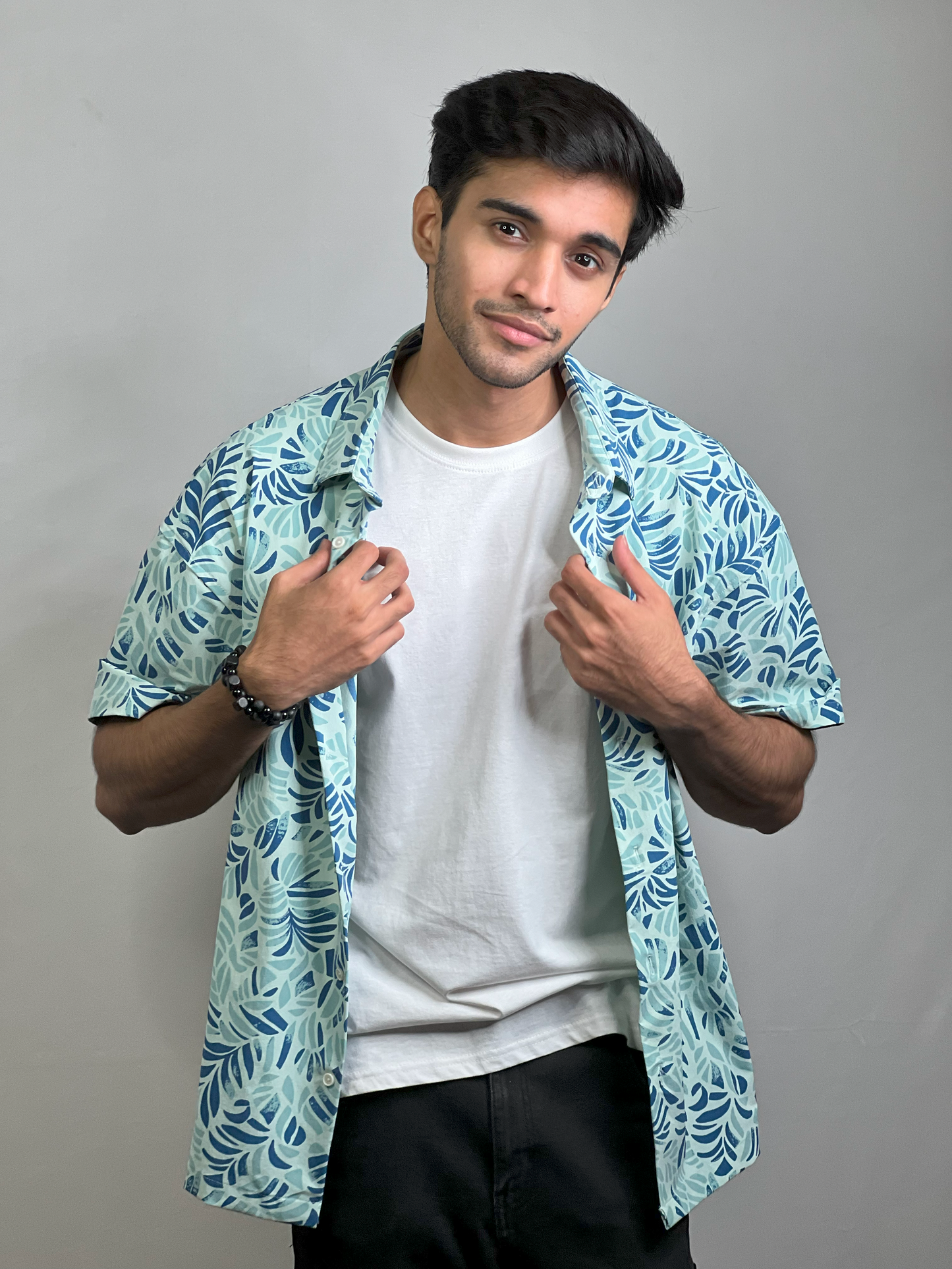 Half Sleeve Casual Shirt | Blue Mojito