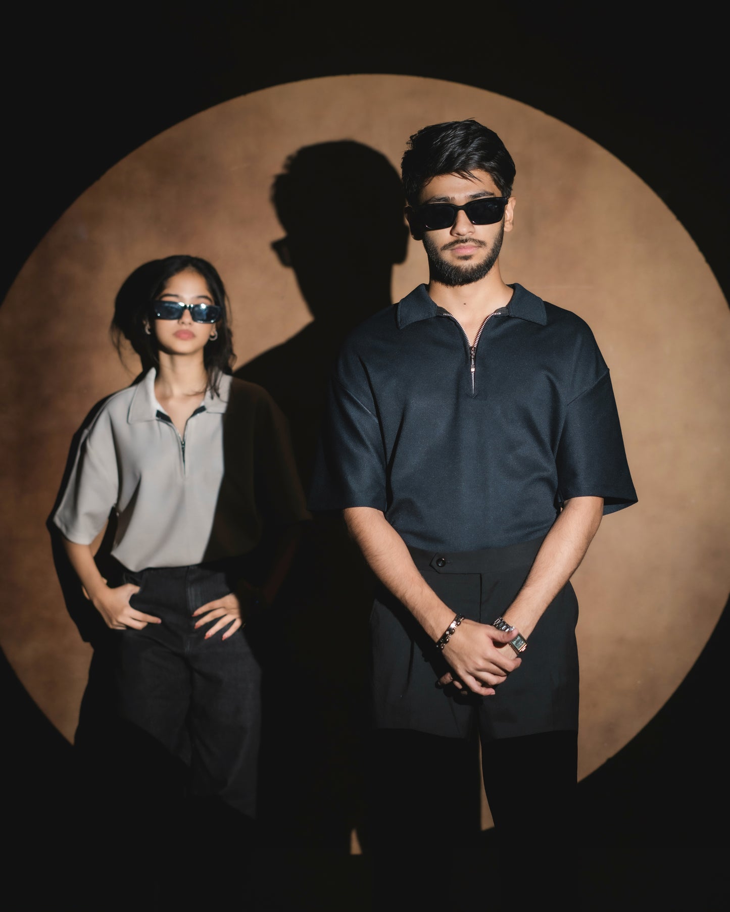 Premium Textured Polo | Vertical Black