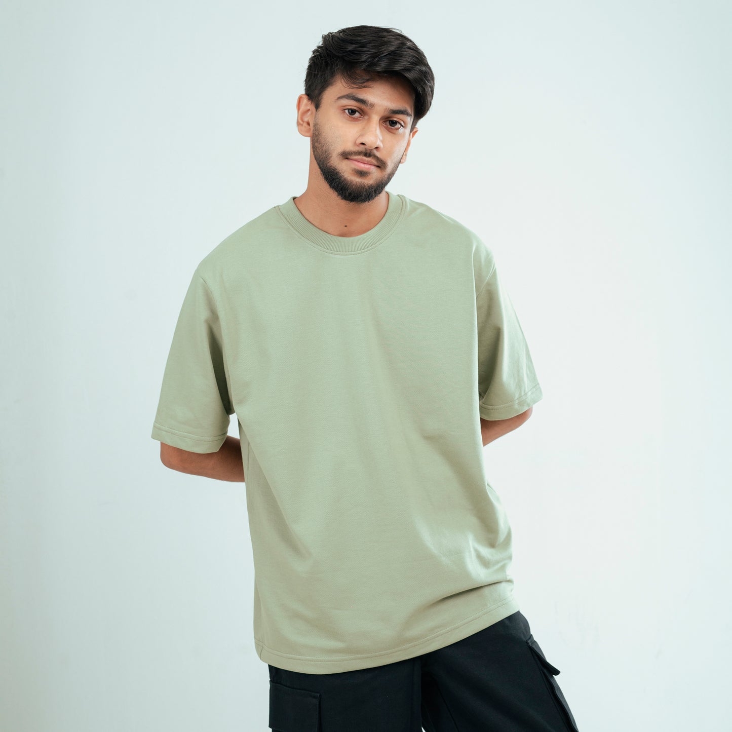 Relaxed Fit Slide Tee | Pastel Olive