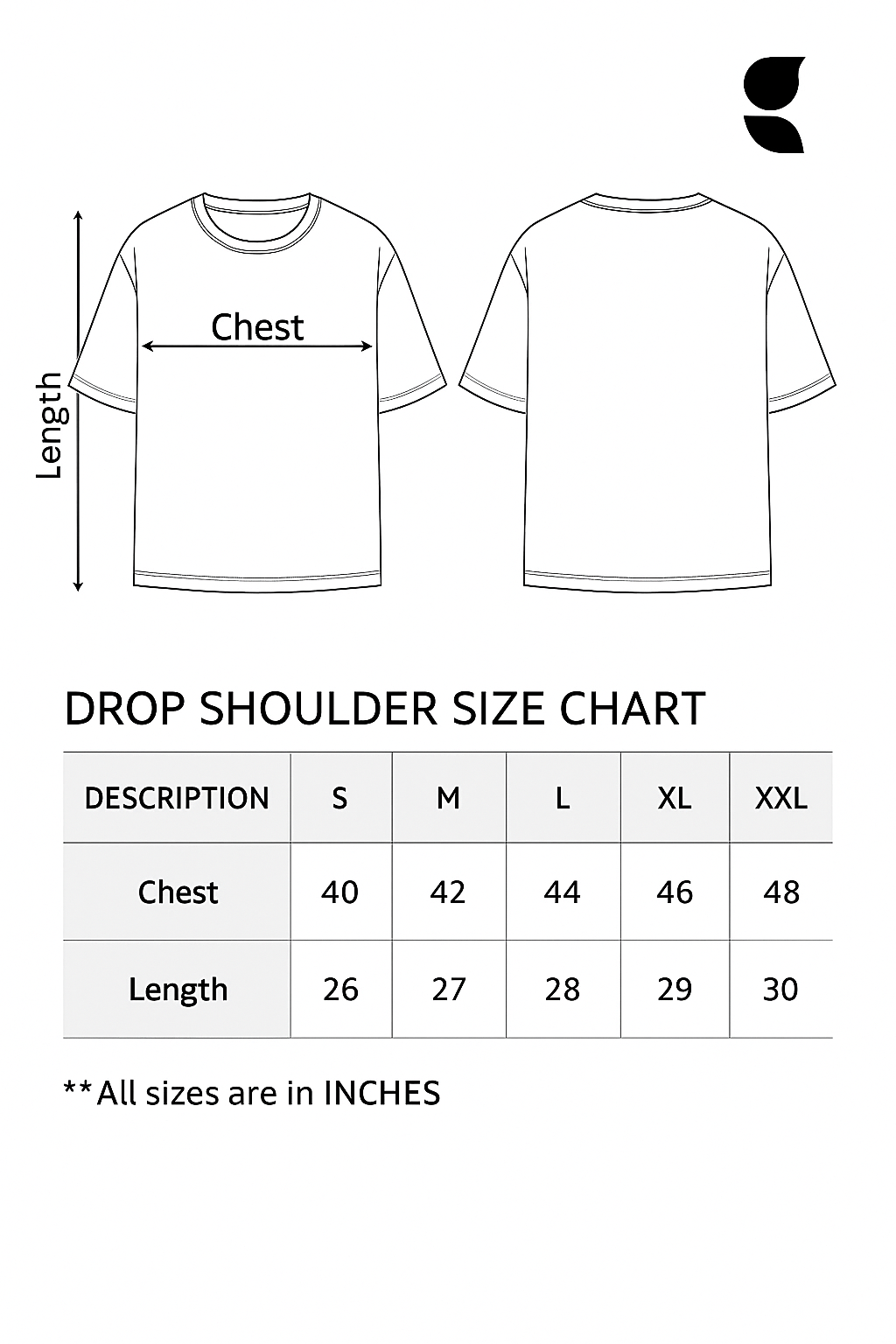 Drop Shoulder Black
