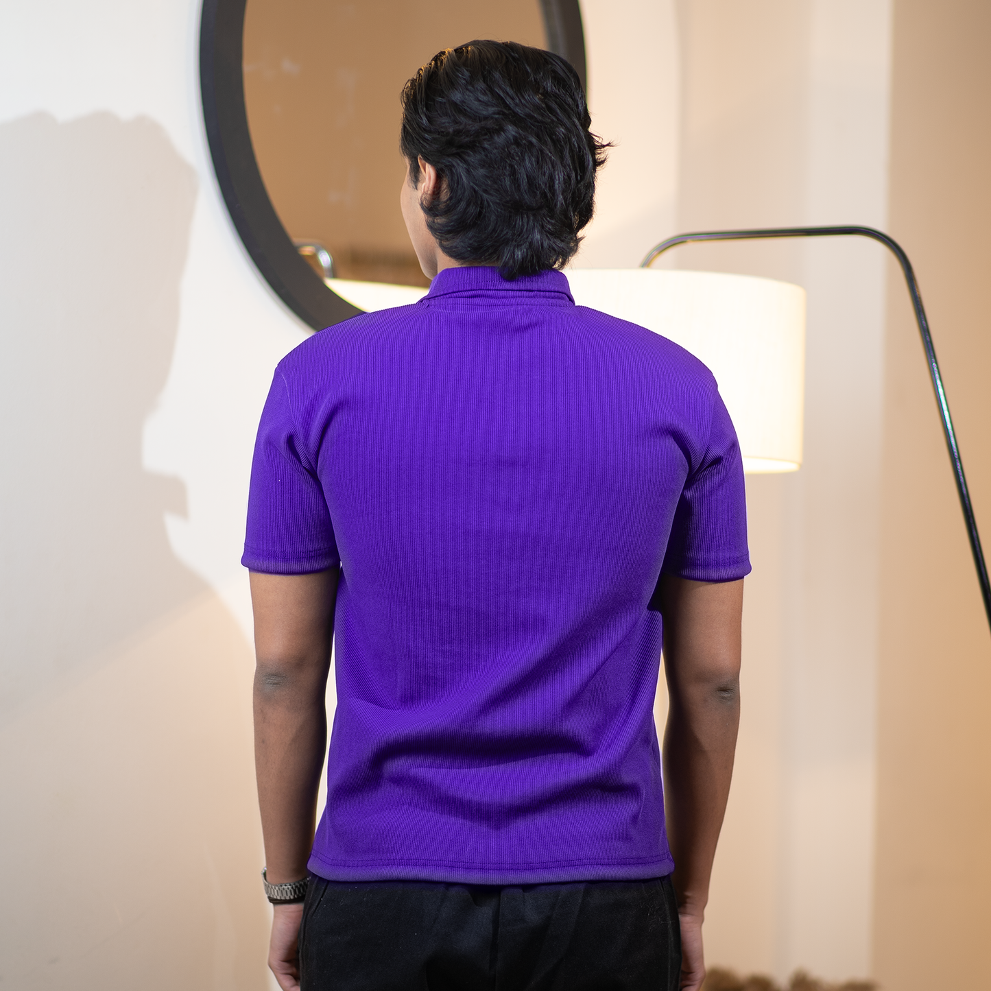 Ribbed Premium Polo | Royal Violet