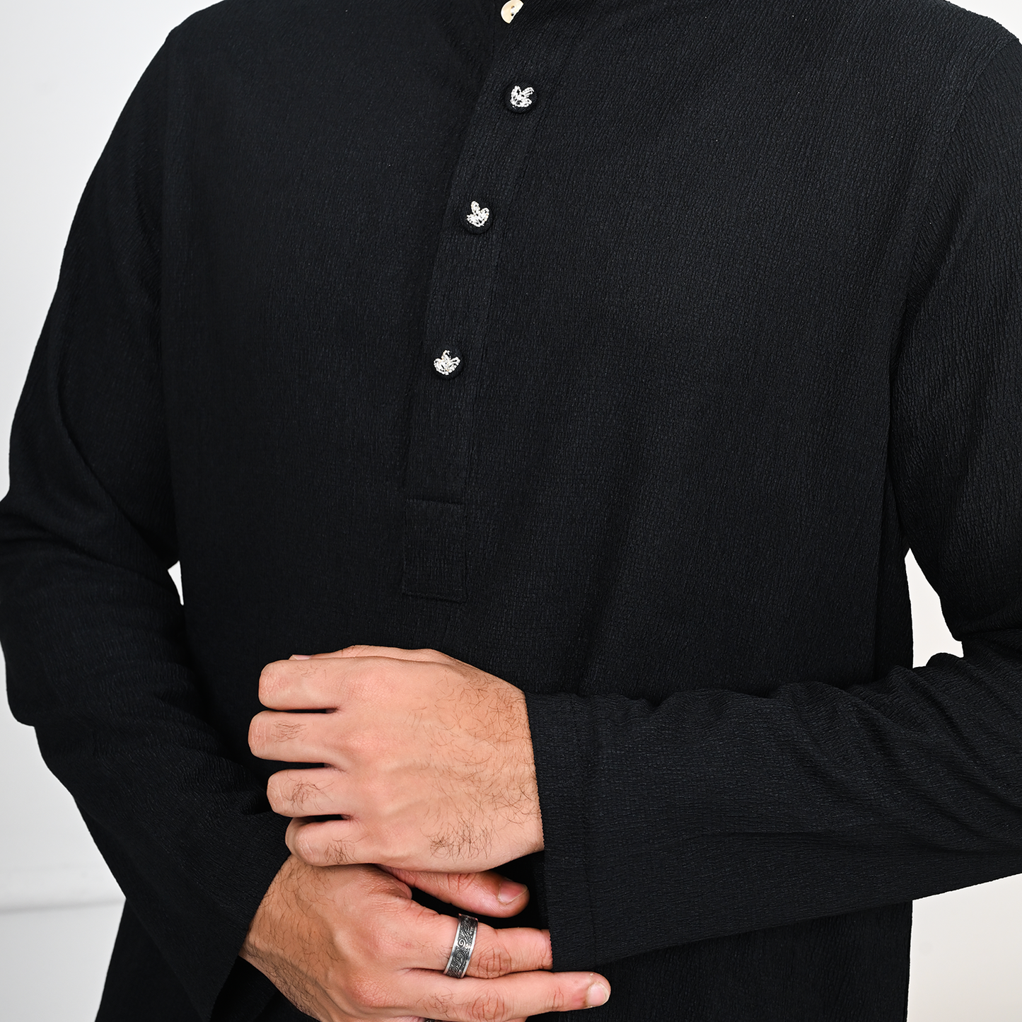 Nazm Zardozi Panjabi | Black