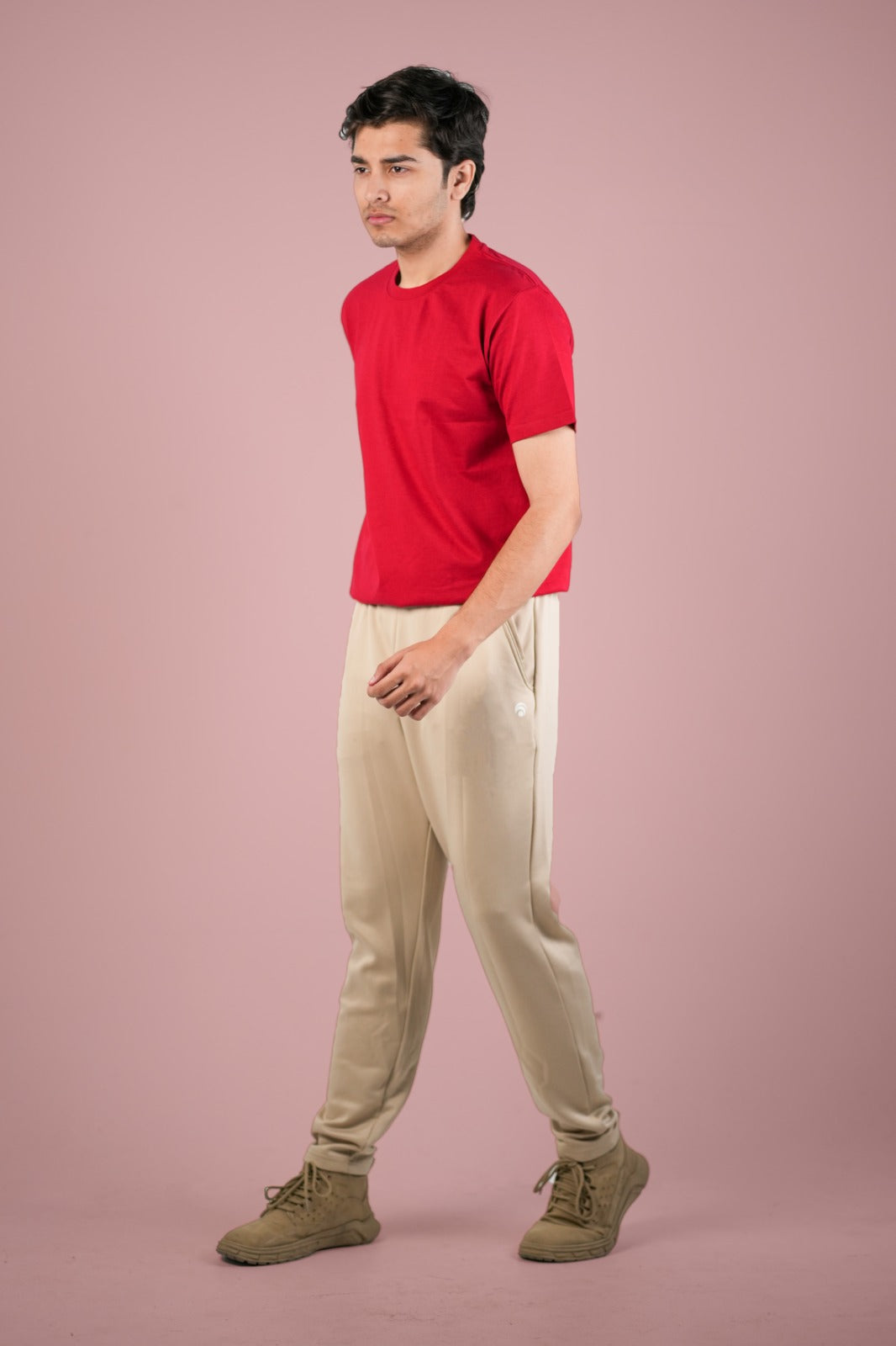 Round Neck Half Sleeve | Red