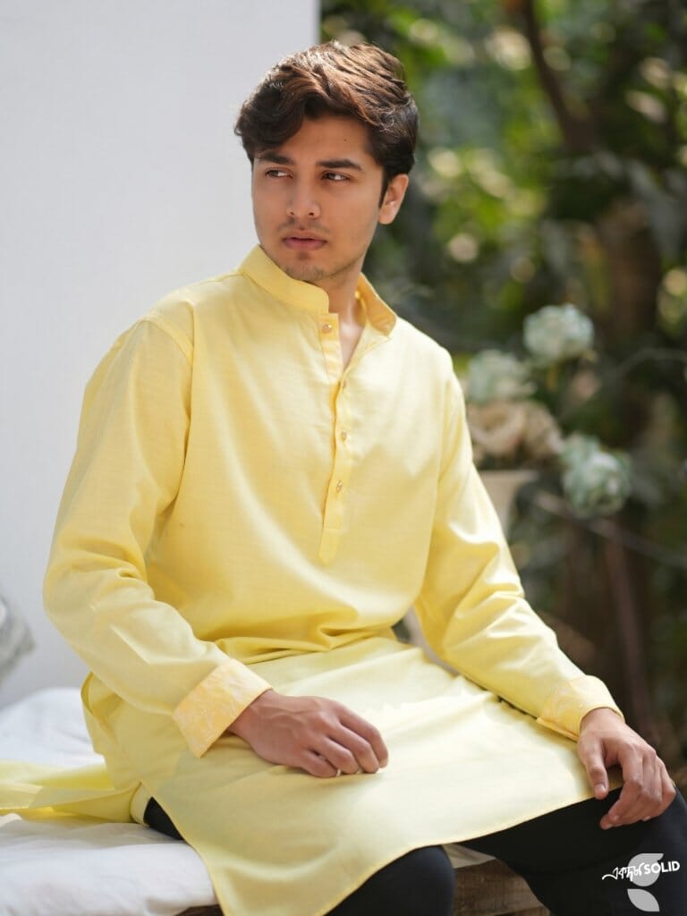 Yellow hot sale colour punjabi