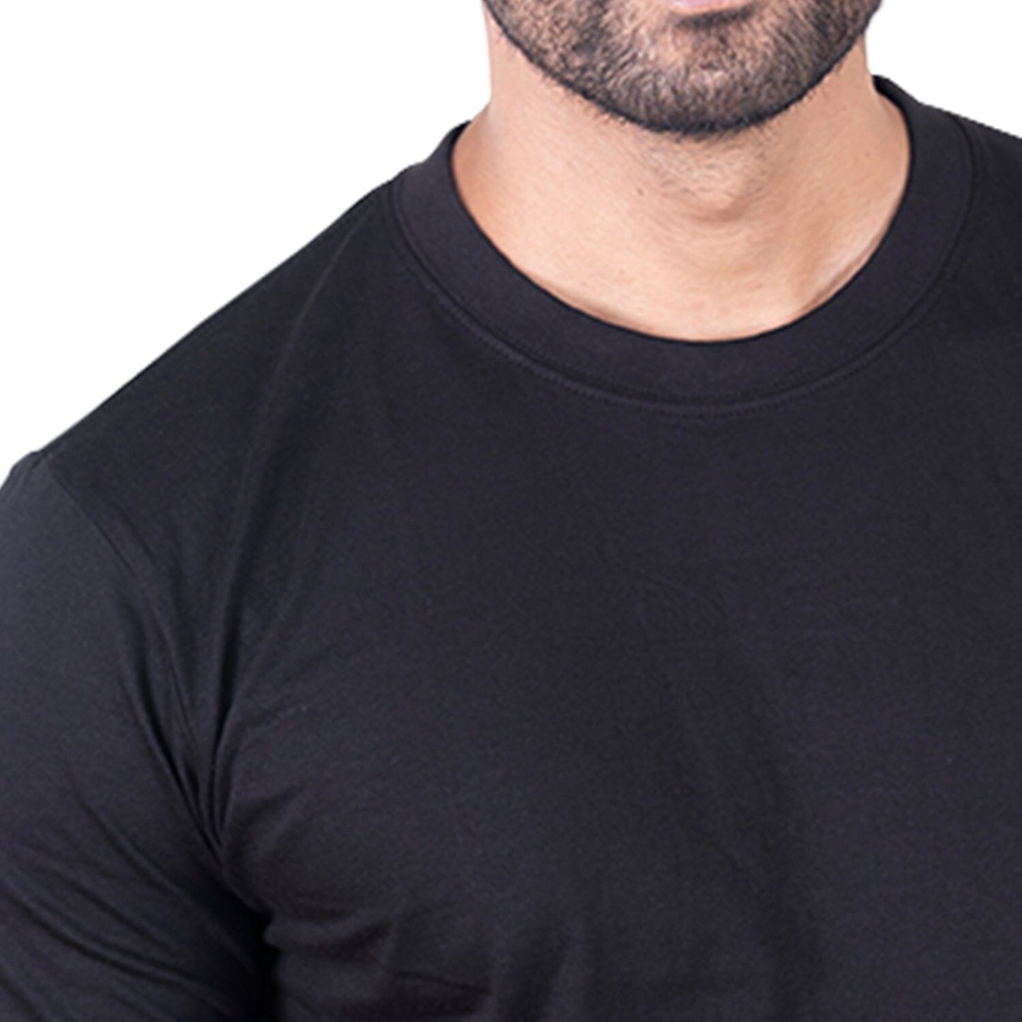 Round Neck Black Half Sleeve Grabs GoodyBro