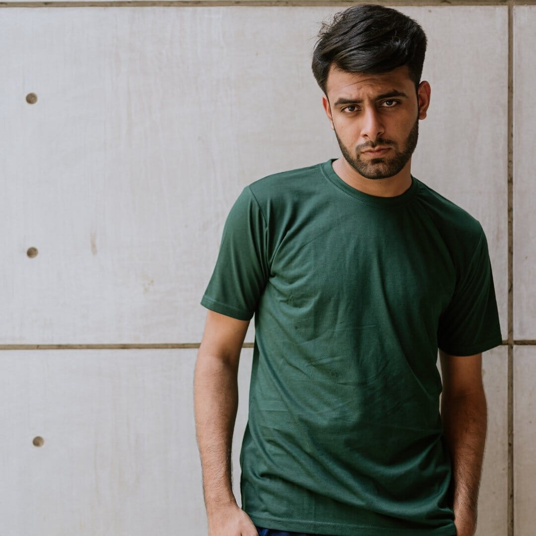 Round Neck Green Half Sleeve BasicX GoodyBro