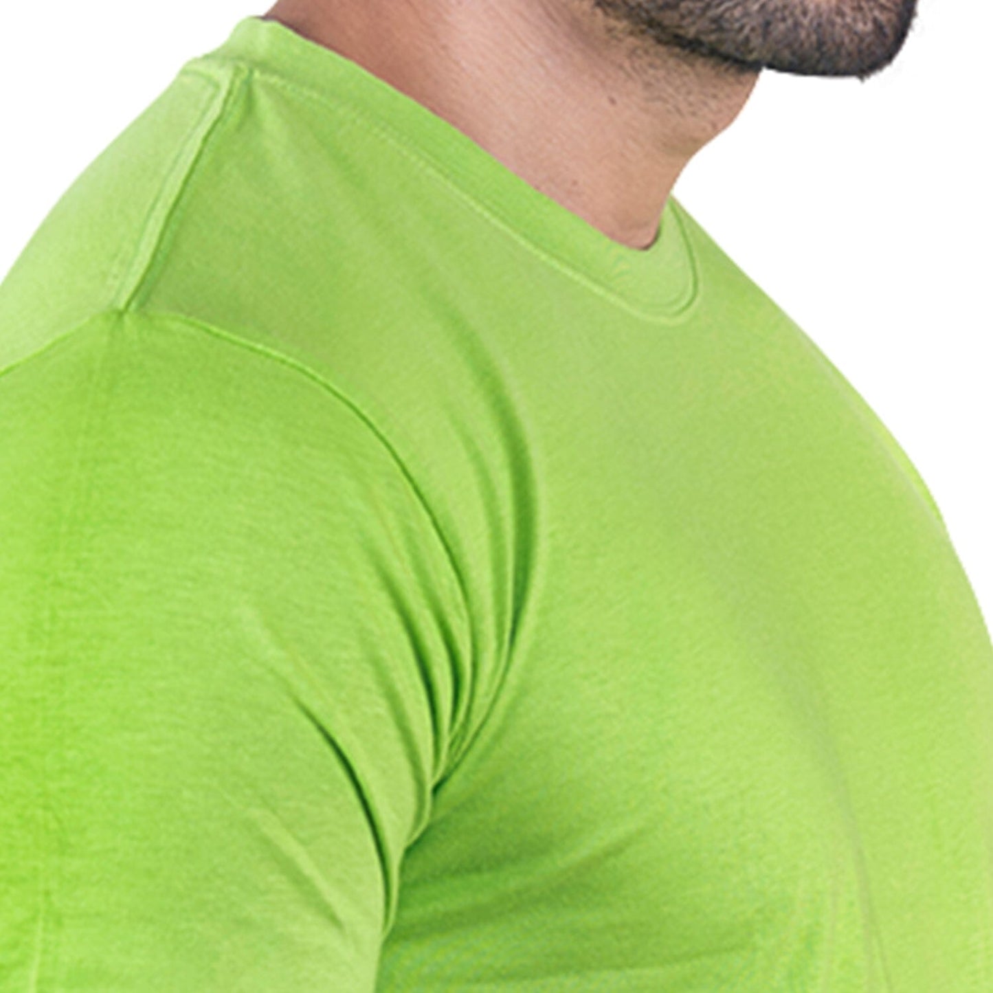 Round Neck Lime Half Sleeve Grabs GoodyBro