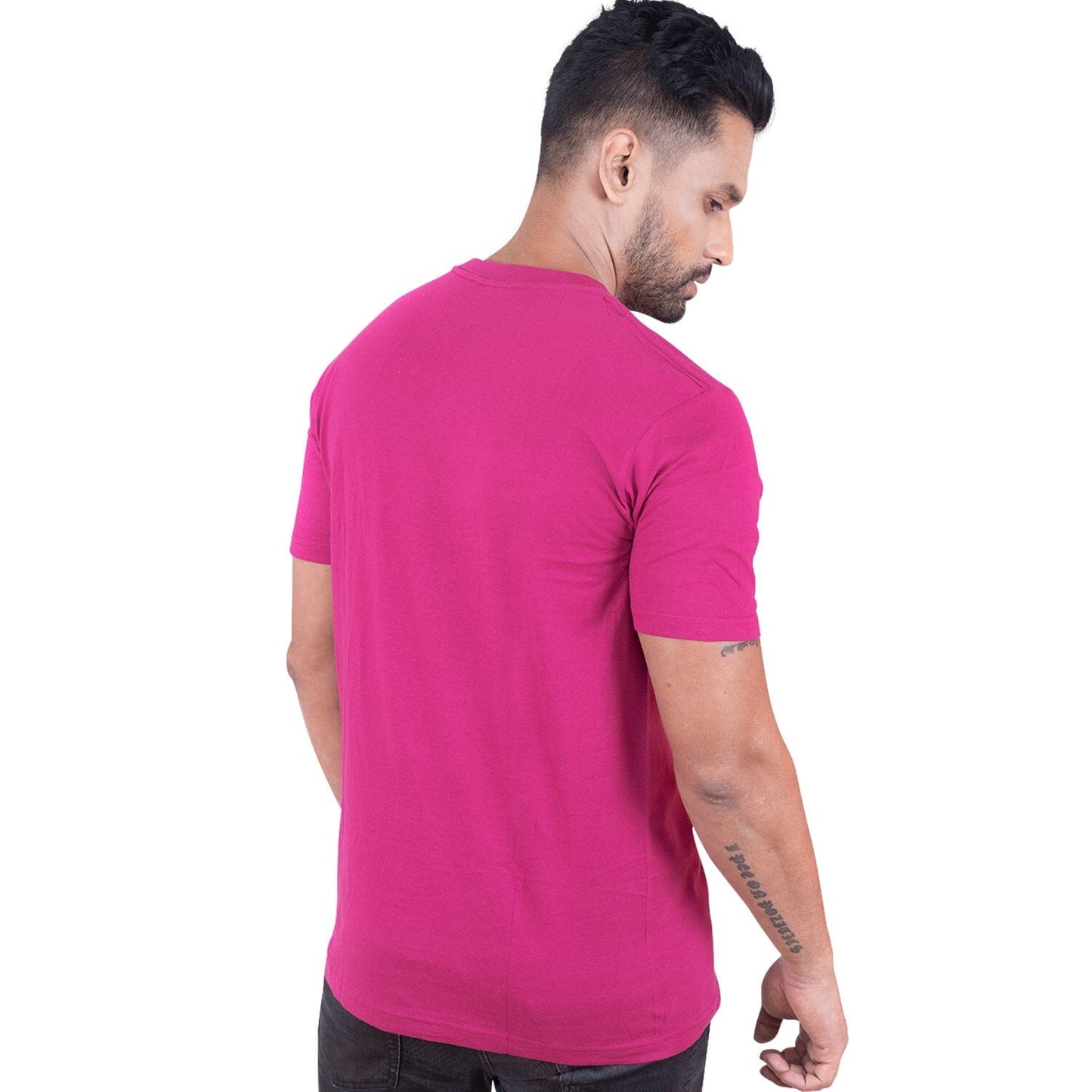 Round Neck Megenta Half Sleeve Grabs GoodyBro