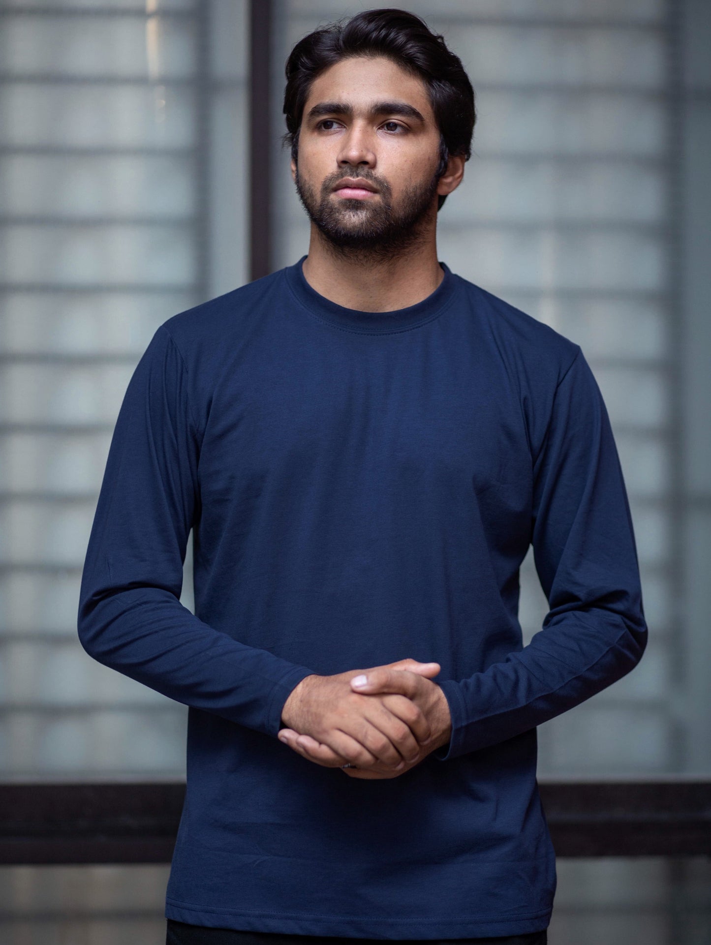 Round Neck Navy Full Sleeve BasicX GoodyBro