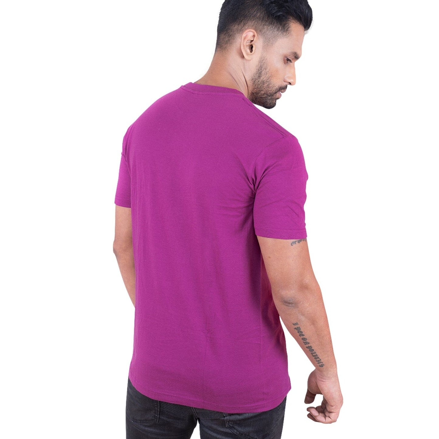 Round Neck Purple Half Sleeve BasicX GoodyBro