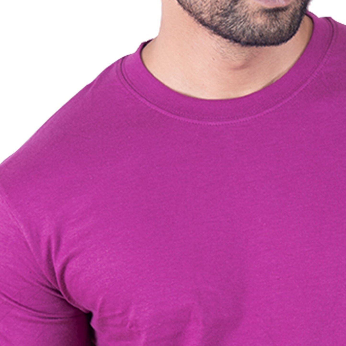 Round Neck Purple Half Sleeve BasicX GoodyBro
