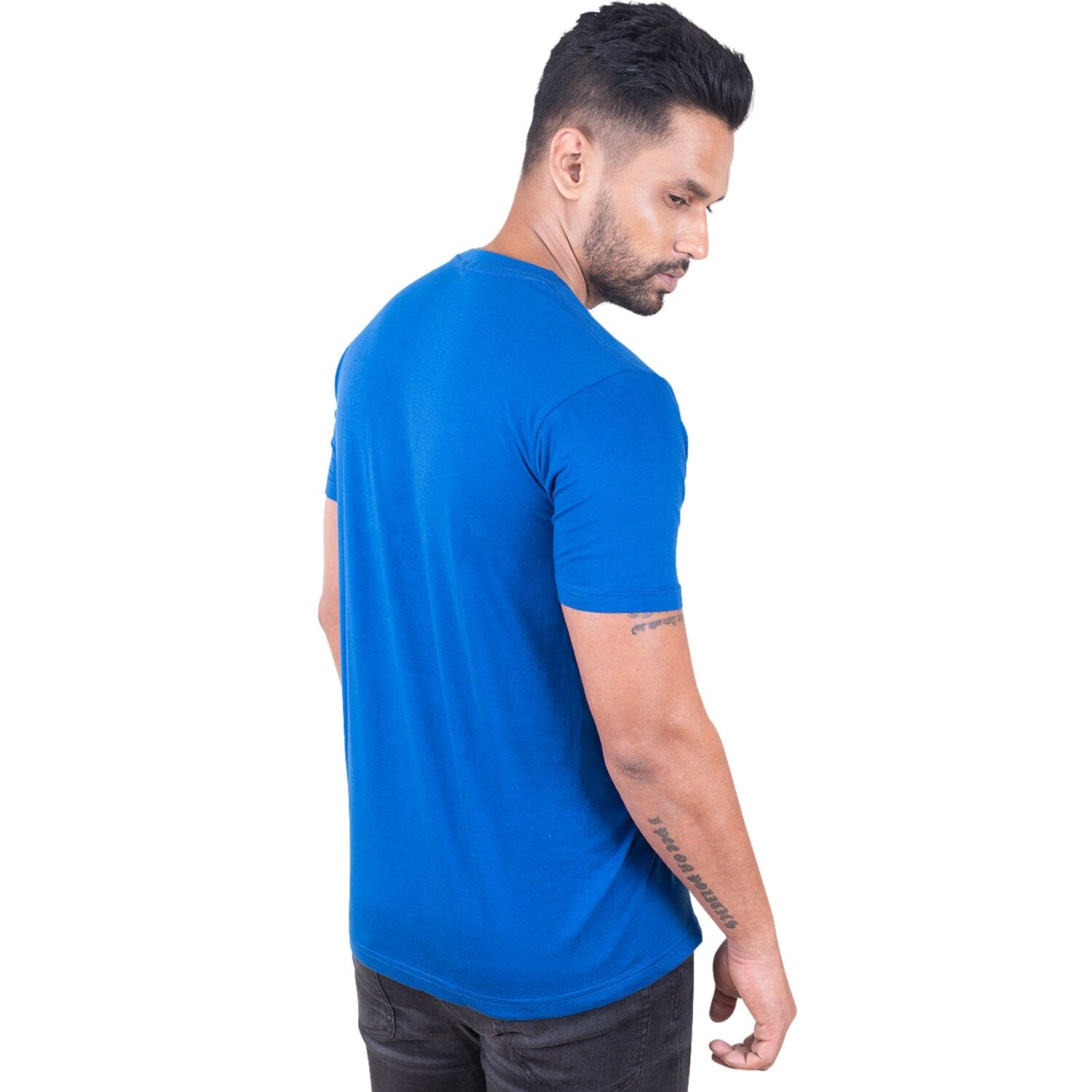 Round Neck Royal Blue Half Sleeve BasicX GoodyBro