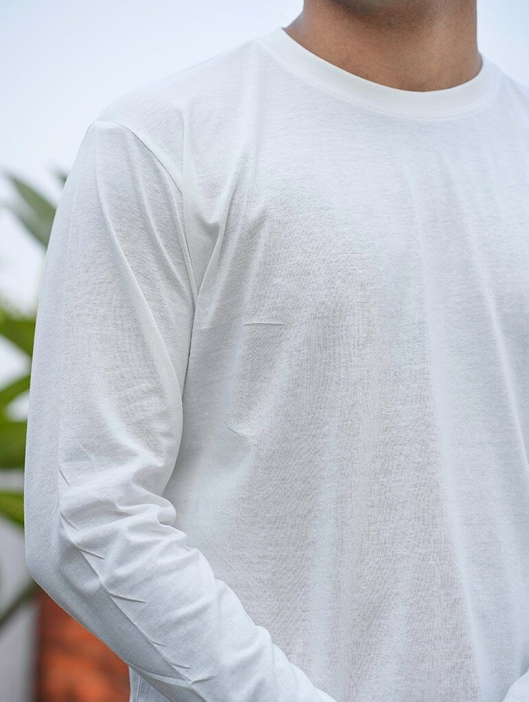 Round Neck White Full Sleeve BasicX GoodyBro