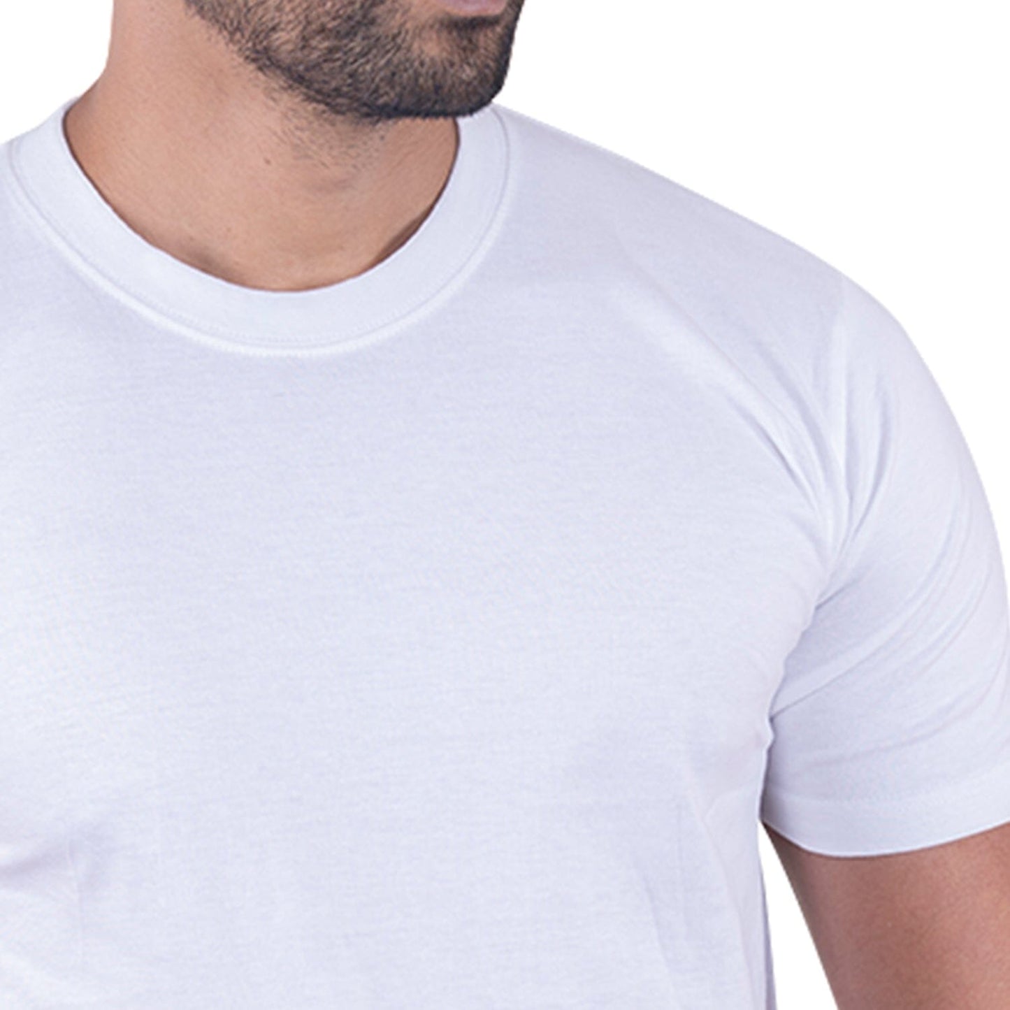 Round Neck White Half Sleeve Grabs GoodyBro 