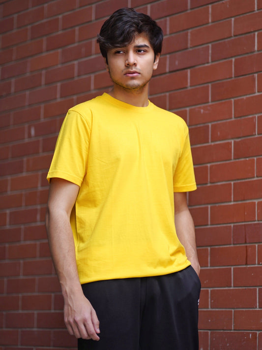 Round Neck Yellow Half Sleeve Grabs GoodyBro