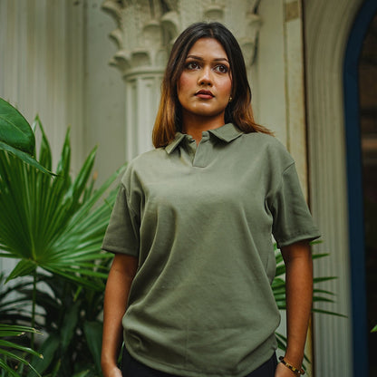Ribbed Premium Polo |Olive