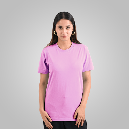 Round Neck Half Sleeve | Pink