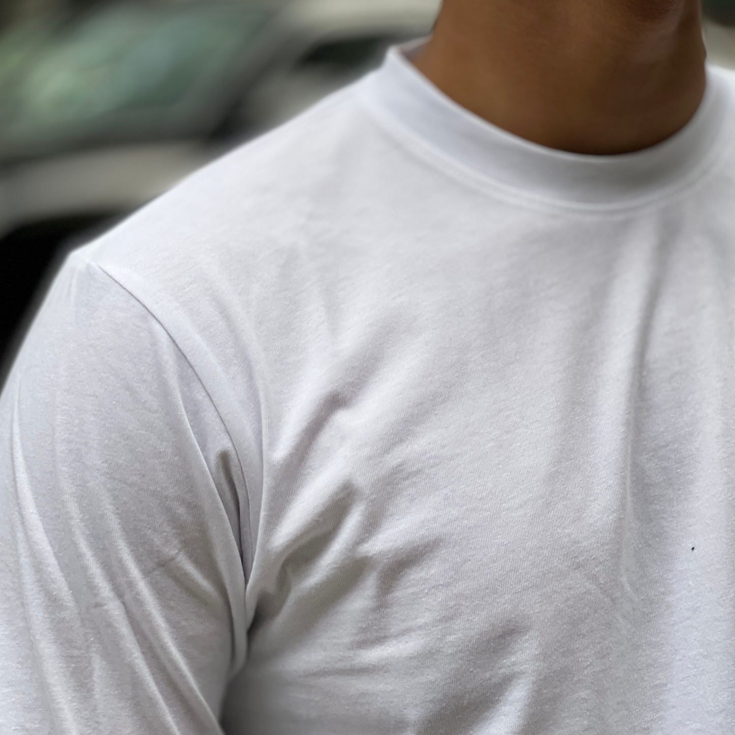 Round Neck White Full Sleeve