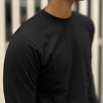 Round Neck Black Full Sleeve