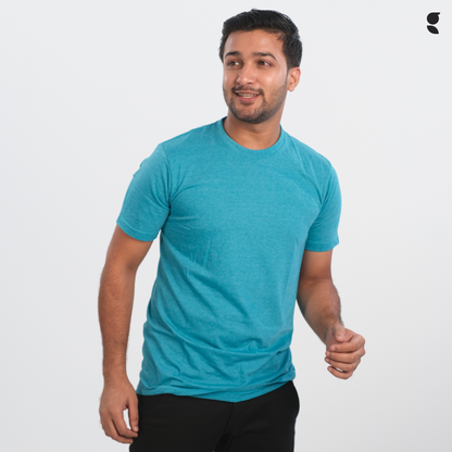 Round Neck Teal Half Sleeve