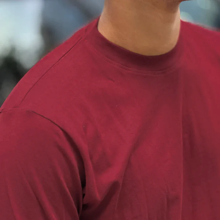 Round Neck Maroon Full Sleeve