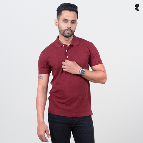 Solid Polo | Maroon