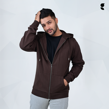 Zip Hoodie Brown