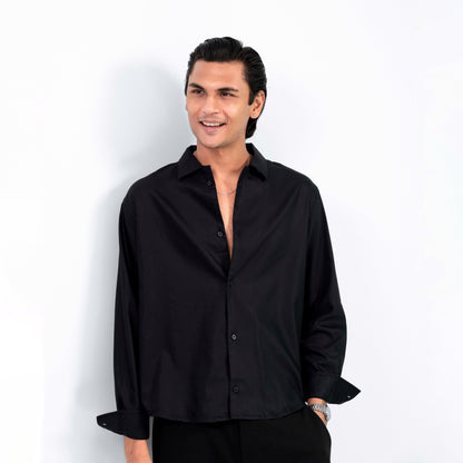Boxy Fit Shirt । Classic Black