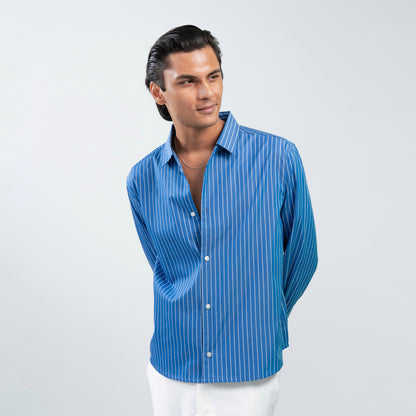 Boxy Fit Shirt । Signature Blue