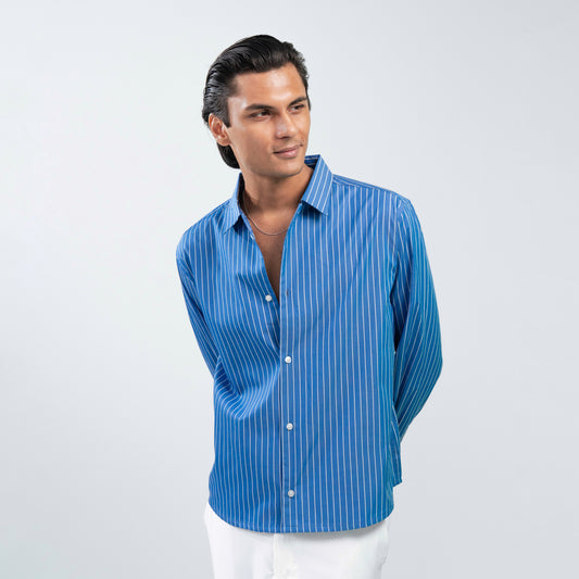 Boxy Fit Shirt । Signature Blue